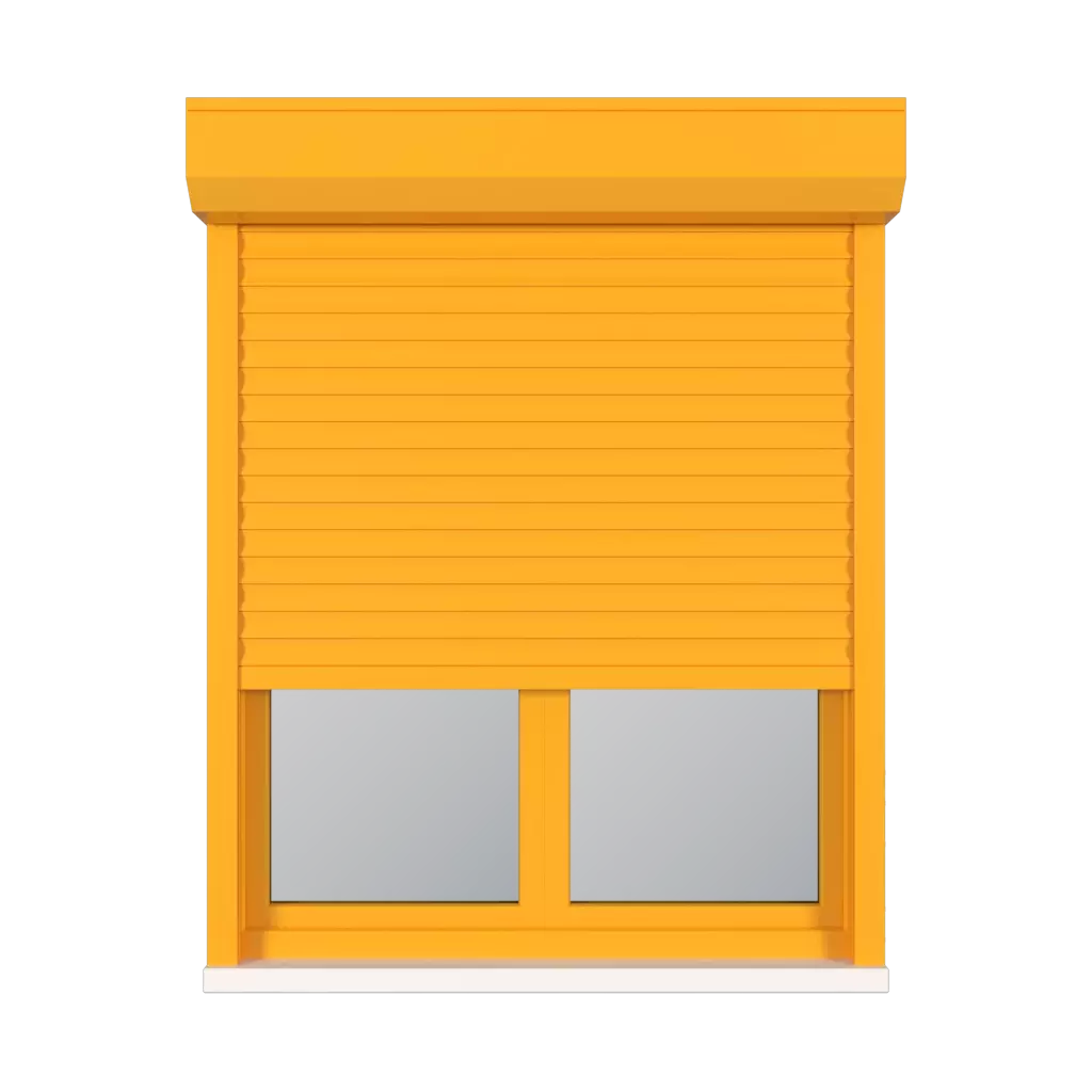 Yellow windows window-accessories roller-blinds aluprof