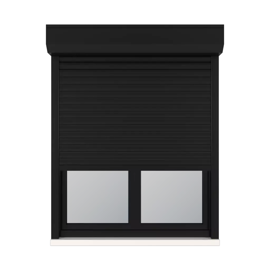 Jet black windows window-accessories roller-blinds aluprof