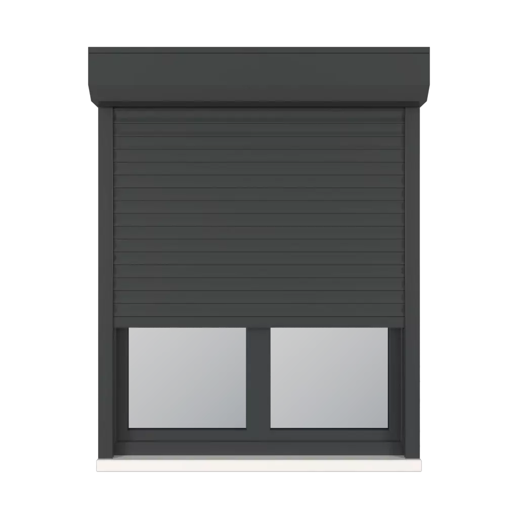 Anthracite gray windows window-accessories roller-blinds aluprof