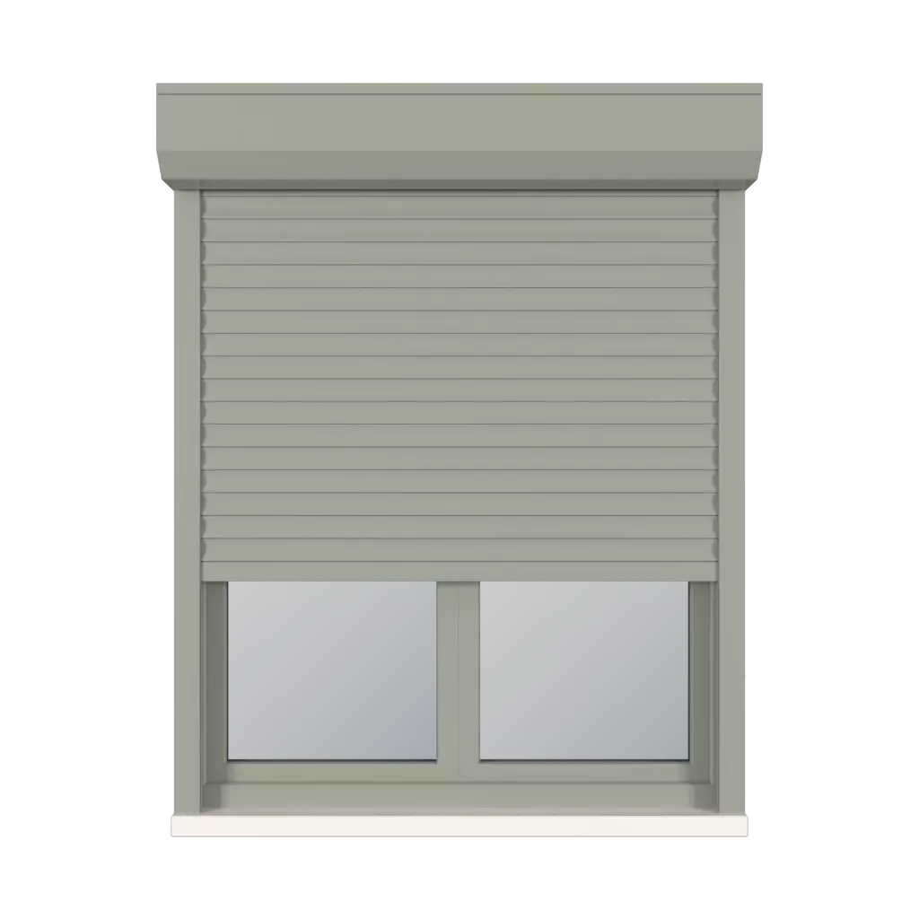Concrete gray windows window-accessories roller-blinds aluprof
