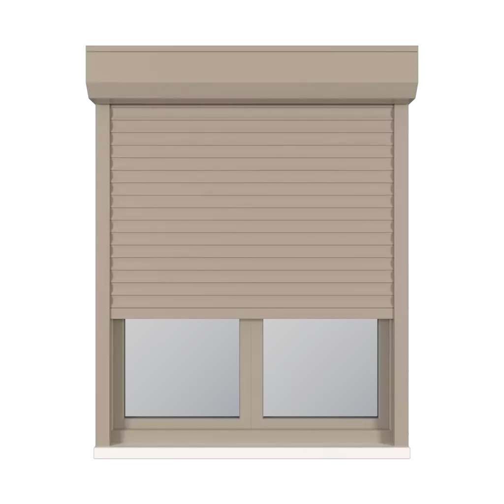 Dark beige windows window-accessories roller-blinds aluprof