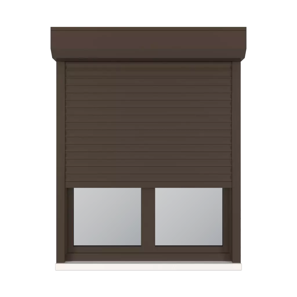 Dark brown windows window-accessories roller-blinds aluprof