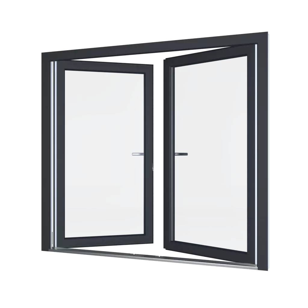 Low threshold windows types-of-windows triple-leaf symmetrical-division-horizontally-33-33-33 
