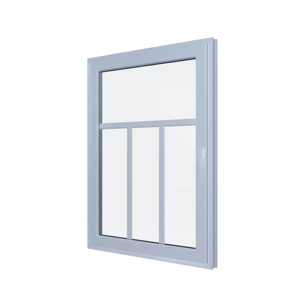 4 segments 1/3 full upper part, 2/3 lower divided into 3 windows window-accessories muntins muntin-shapes  