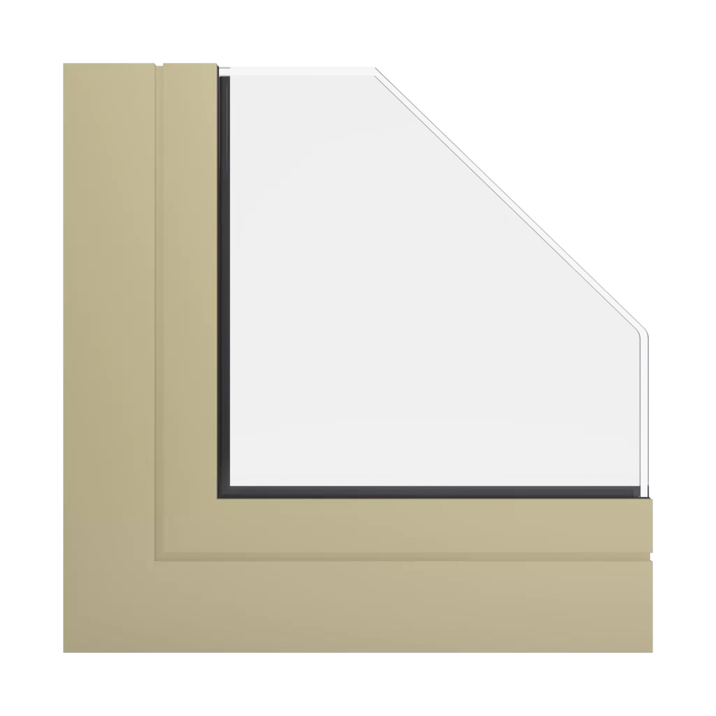 RAL 1000 Green beige windows window-profiles aluprof mb-ferroline