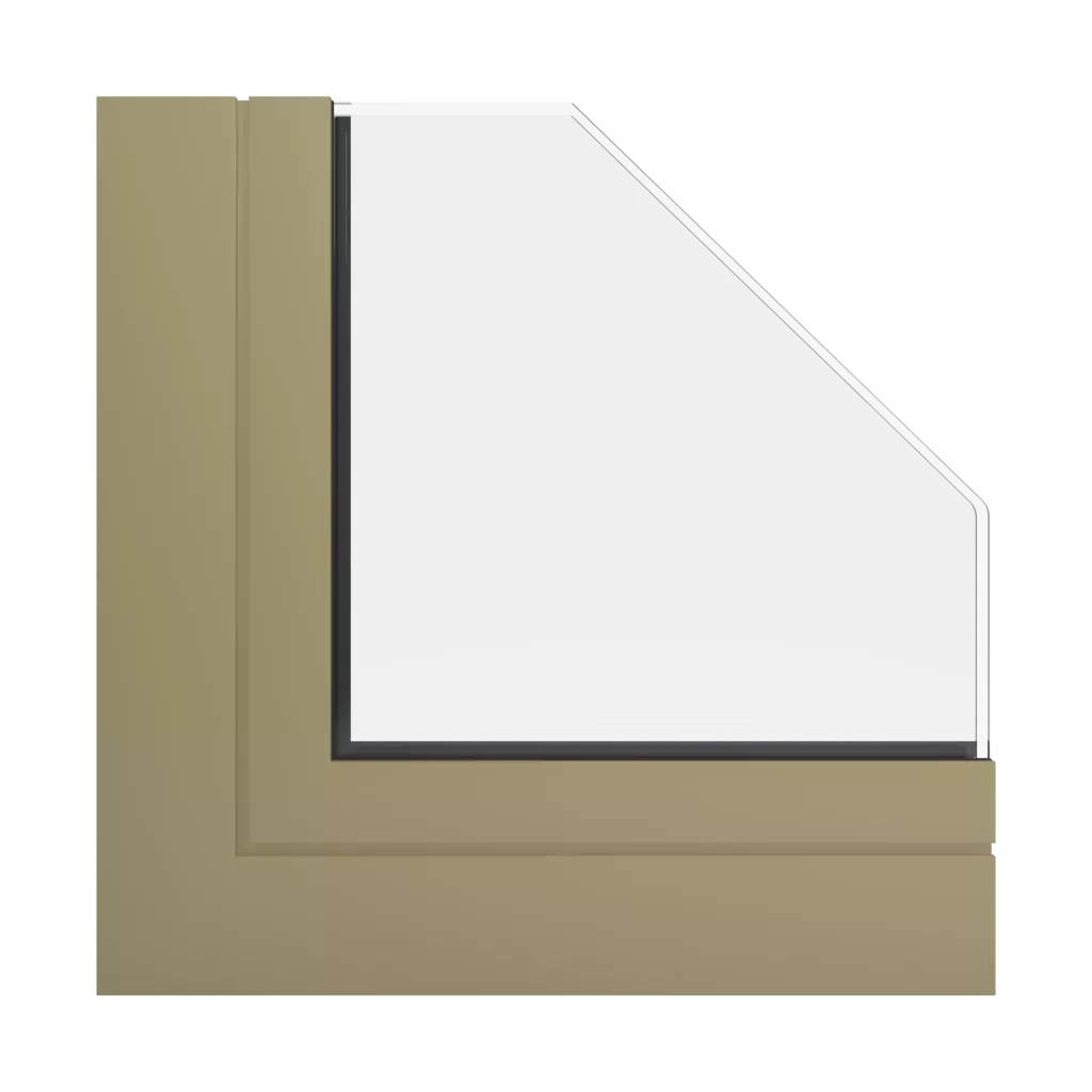 RAL 1020 Olive yellow windows window-profiles aluprof mb-79n