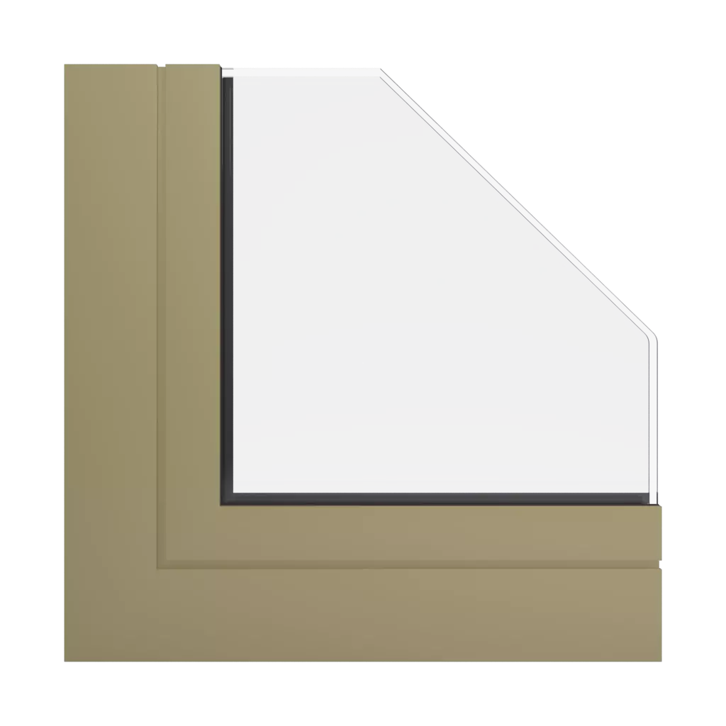 RAL 1020 Olive yellow windows window-profiles aluprof mb-skyline