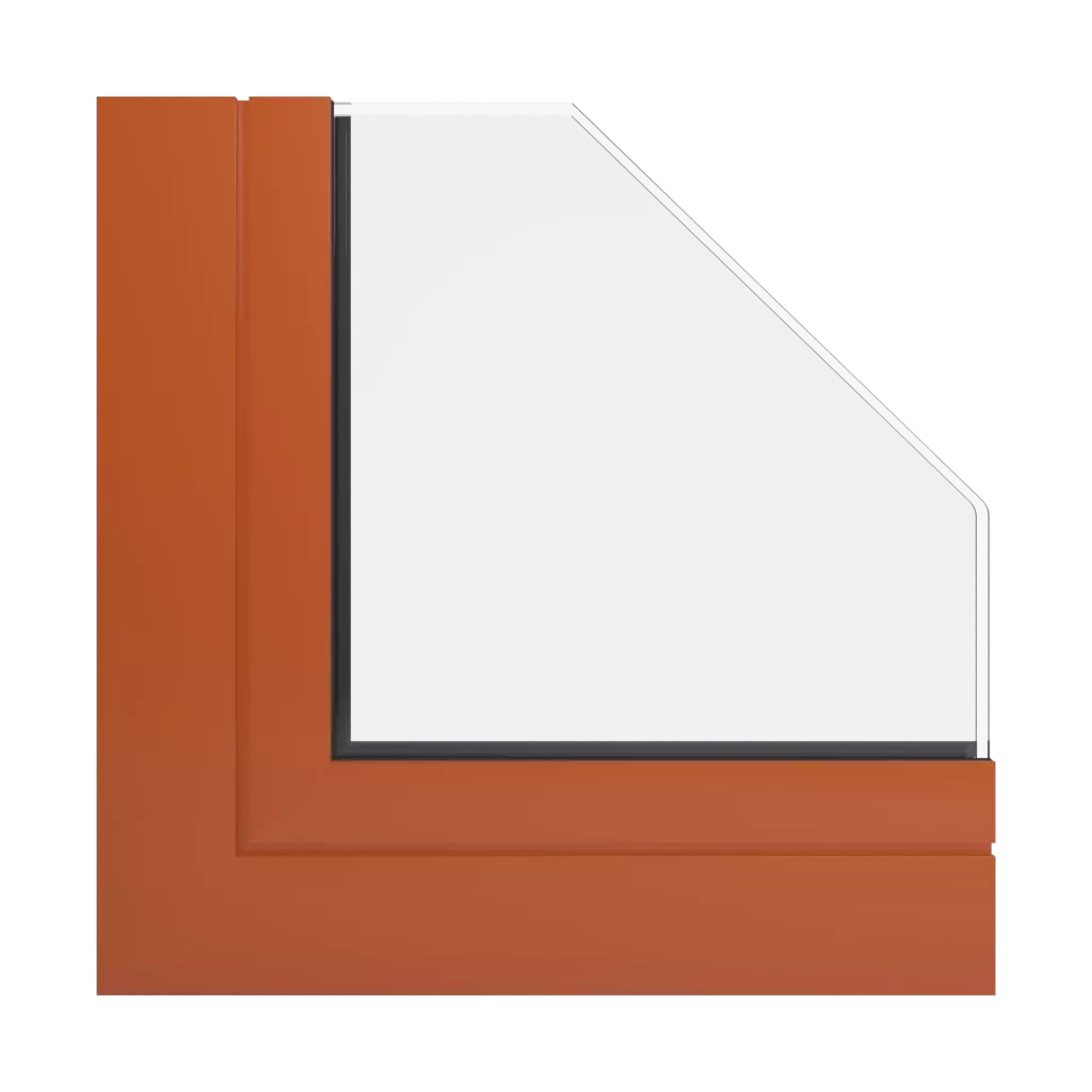 RAL 2001 Red orange windows window-profiles aluprof mb-118ei