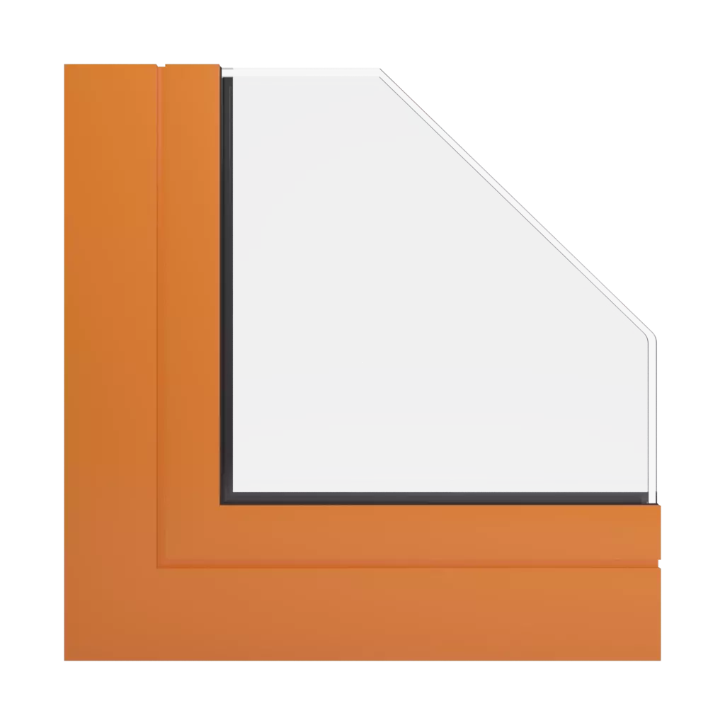 RAL 2008 Bright red orange windows window-profiles aliplast max-light-design