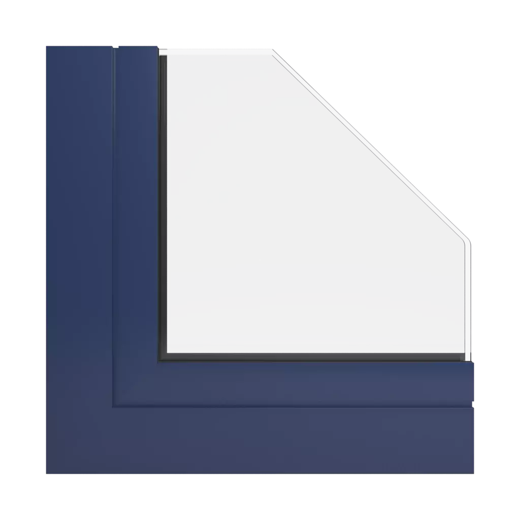 RAL 5003 Sapphire blue windows window-profiles aliplast genesis-75