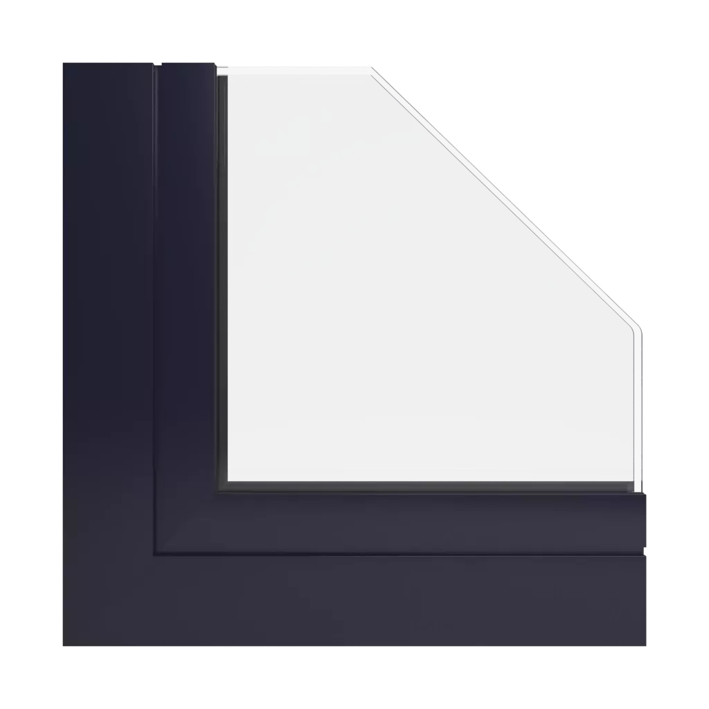 RAL 5004 Black blue windows window-profiles aluprof mb-79n