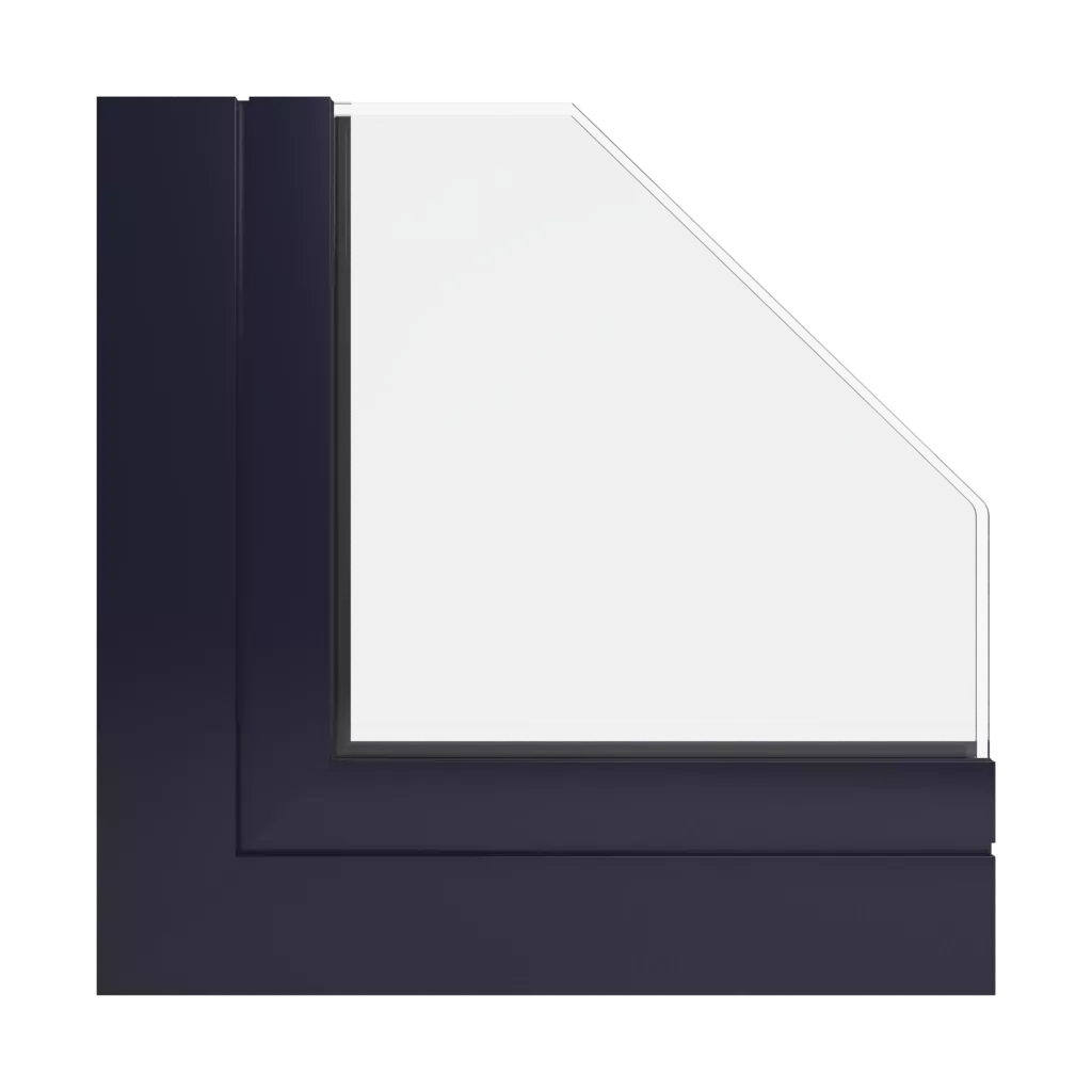 RAL 5004 Black blue windows window-profiles aluprof mb-harmony-office