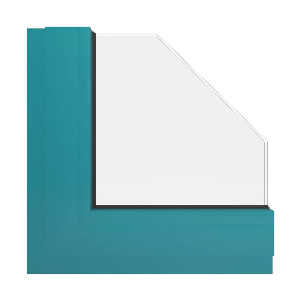 RAL 5018 Turquoise blue windows window-color aluminum-ral ral-5018-turquoise-blue interior