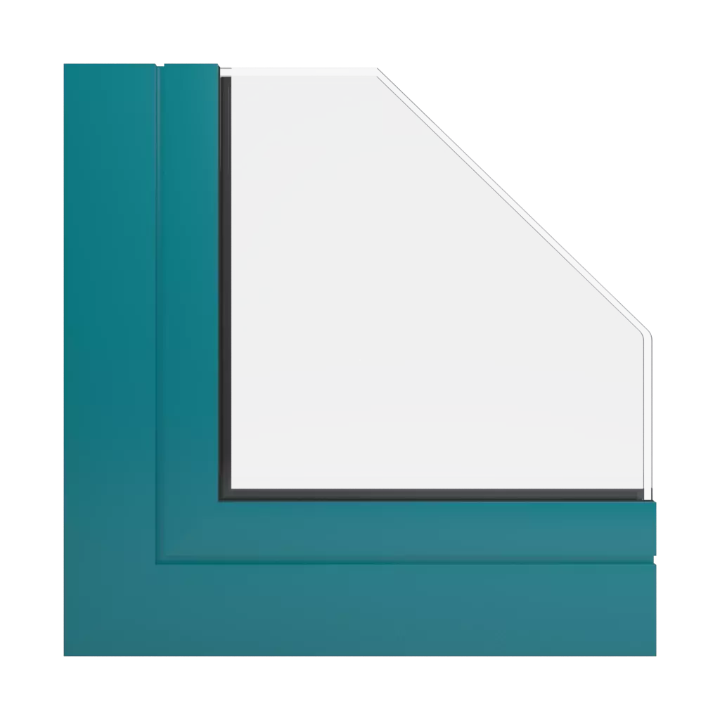 RAL 5021 Water blue windows window-profiles aliplast panorama