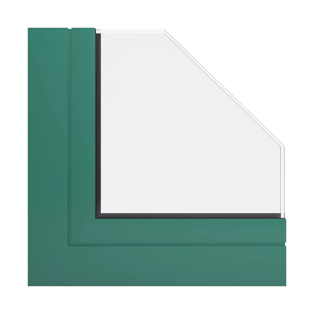 RAL 6000 Patina green windows window-profiles aluprof mb-skyline-type-r