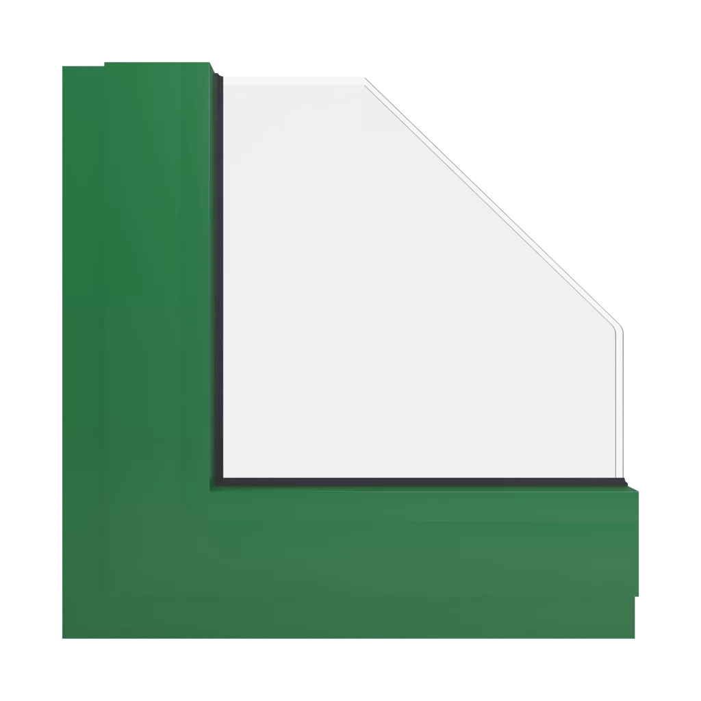RAL 6001 Emerald green windows window-color aluminum-ral ral-6001-emerald-green interior