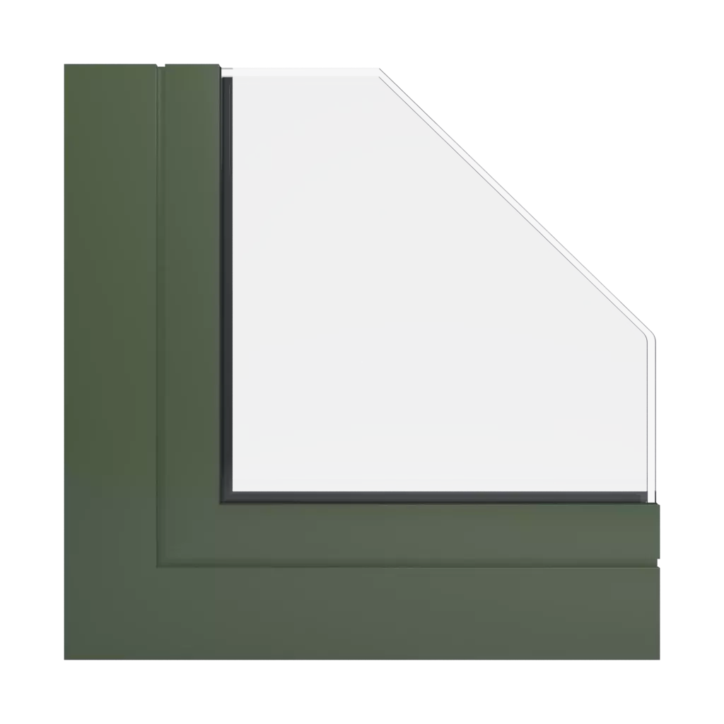 RAL 6003 Olive green windows window-profiles aluprof mb-79n