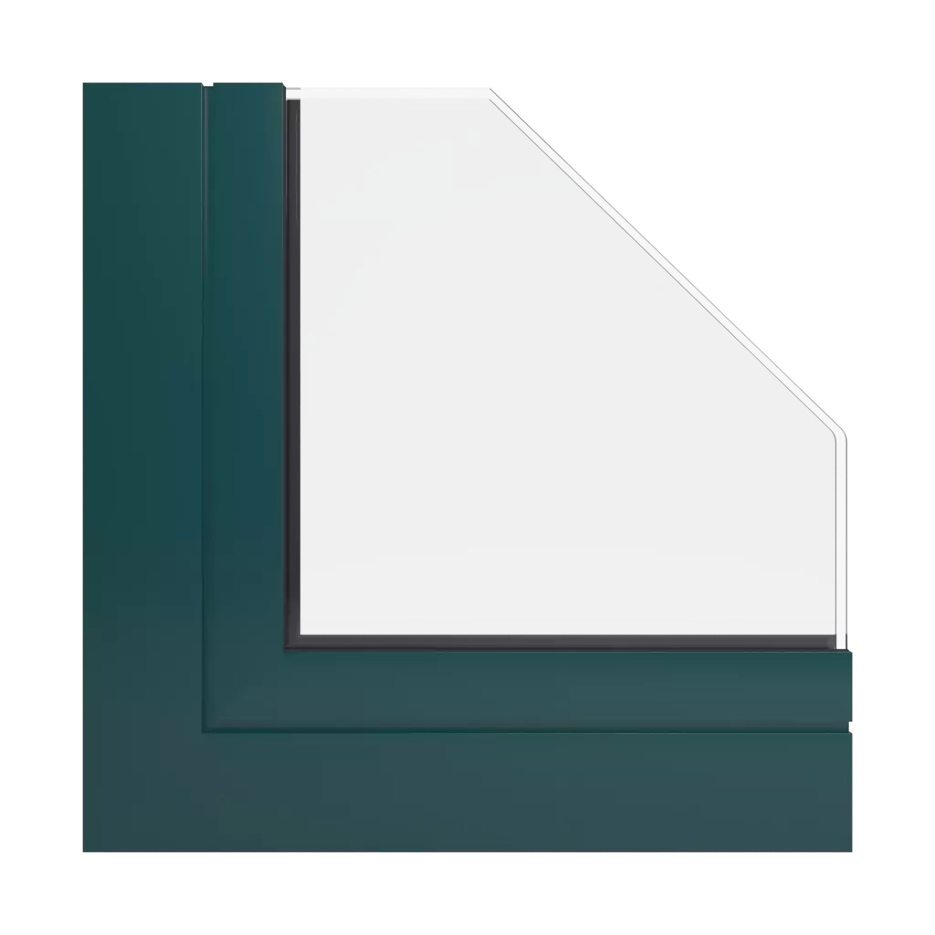RAL 6004 Blue green windows window-profiles aluprof mb-skyline