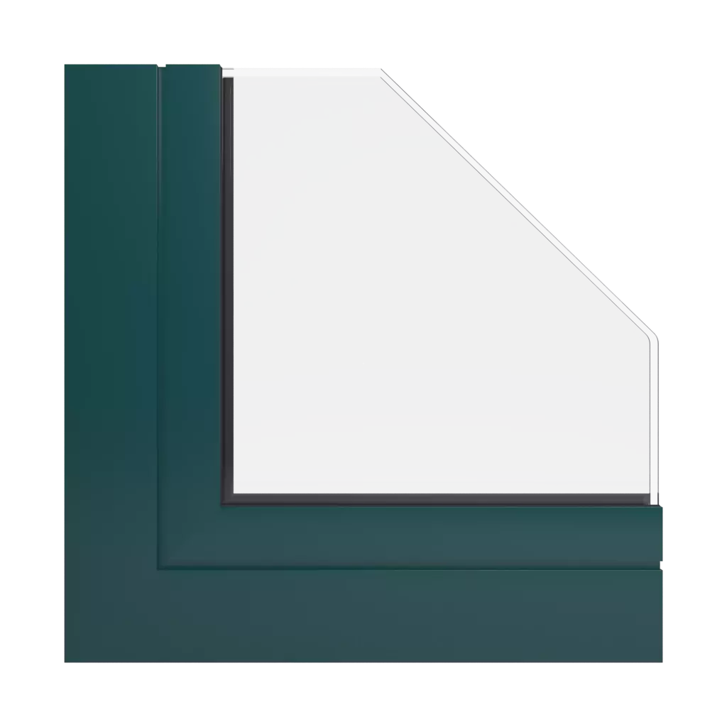 RAL 6004 Blue green windows window-profiles aluprof mb-78ei-seamless-fireproof-partition-wall