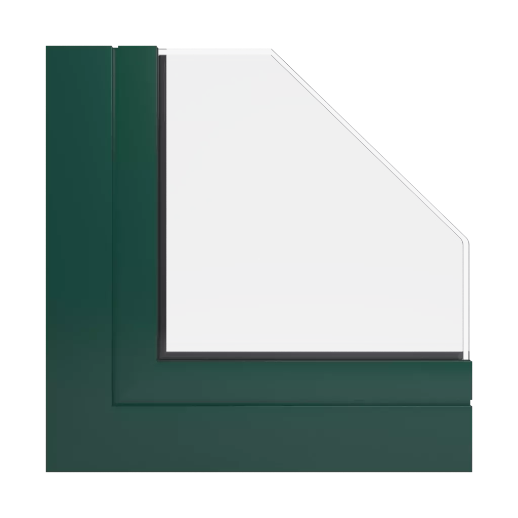 RAL 6005 Moss green windows window-profiles aliplast max-light-design