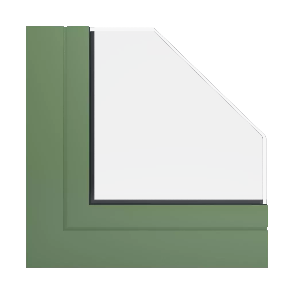 RAL 6011 Reseda green windows window-profiles aliplast mc-glass