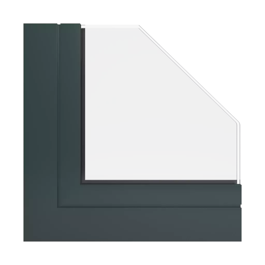 RAL 6012 Black green windows window-profiles aluprof mb-skyline-type-r
