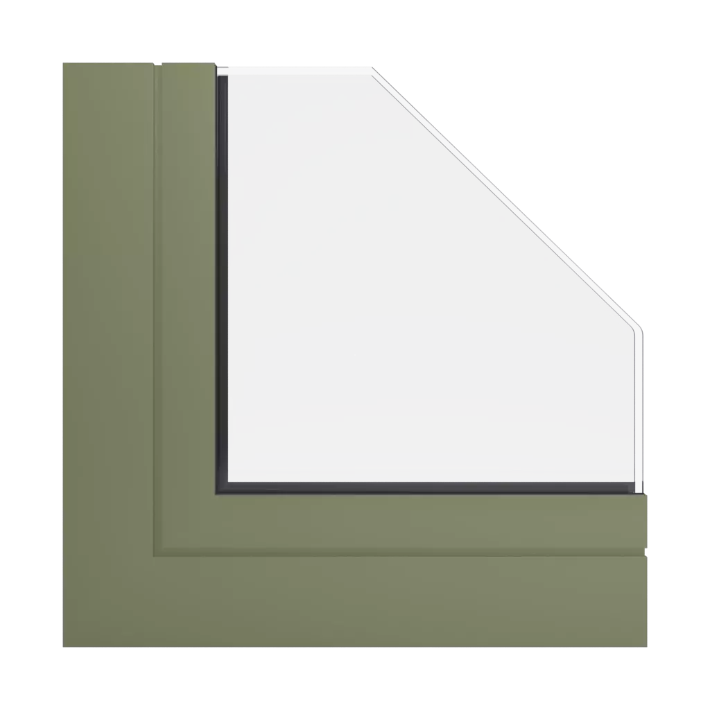 RAL 6013 Reed green windows window-profiles aliplast max-light-design