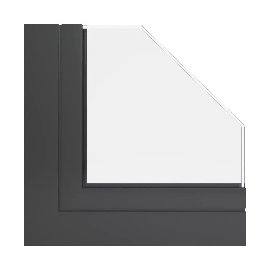 RAL 6015 Black olive windows window-profiles aluprof mb-harmony-office