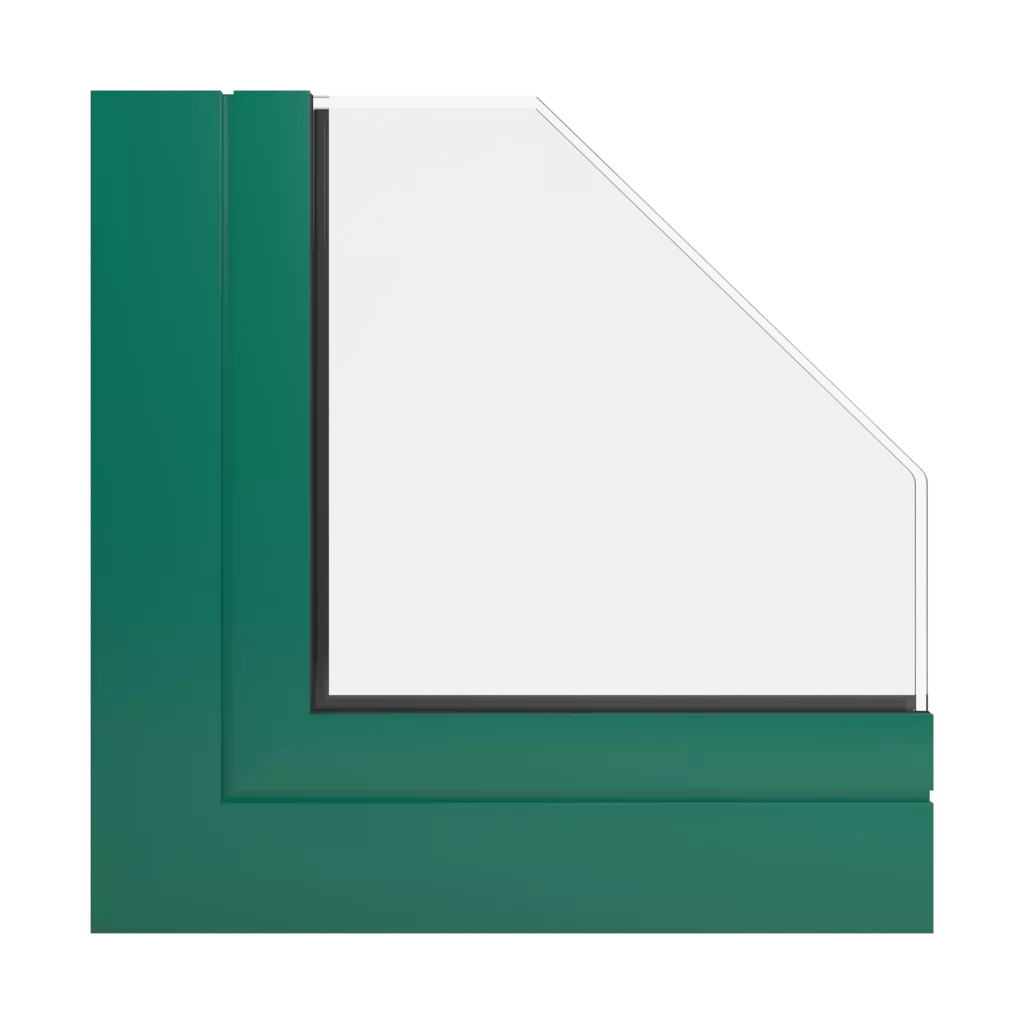 RAL 6016 Turquoise green windows window-profiles aluprof mb-78ei