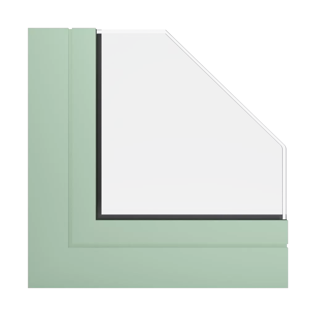 RAL 6019 Pastel green windows window-profiles aliplast max-light-design