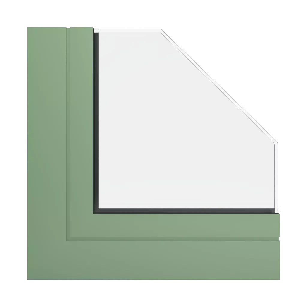 RAL 6021 Pale green windows window-profiles aluprof mb-79n
