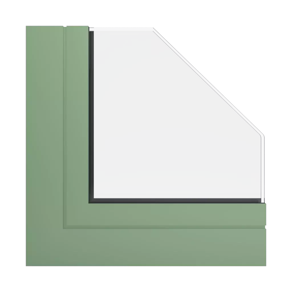 RAL 6021 Pale green windows window-profiles aluprof mb-78ei