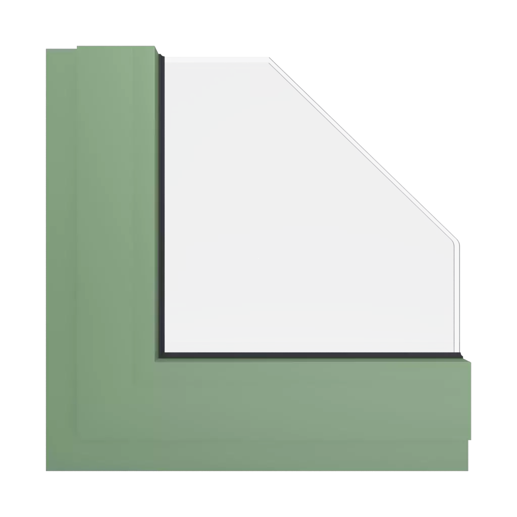 RAL 6021 Pale green windows window-color aluminum-ral ral-6021-pale-green interior