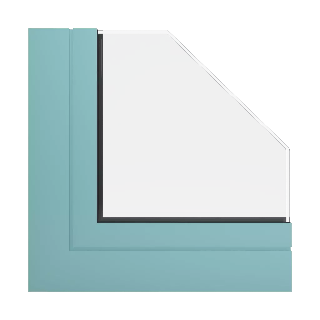 RAL 6027 Light green windows window-profiles aluprof mb-77-hs