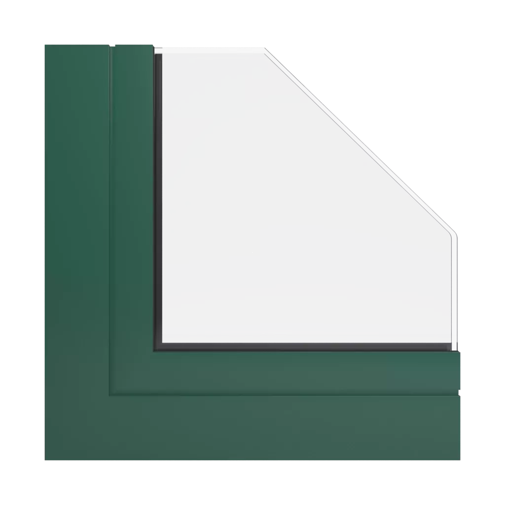 RAL 6028 Pine green windows window-profiles aliplast max-light-design