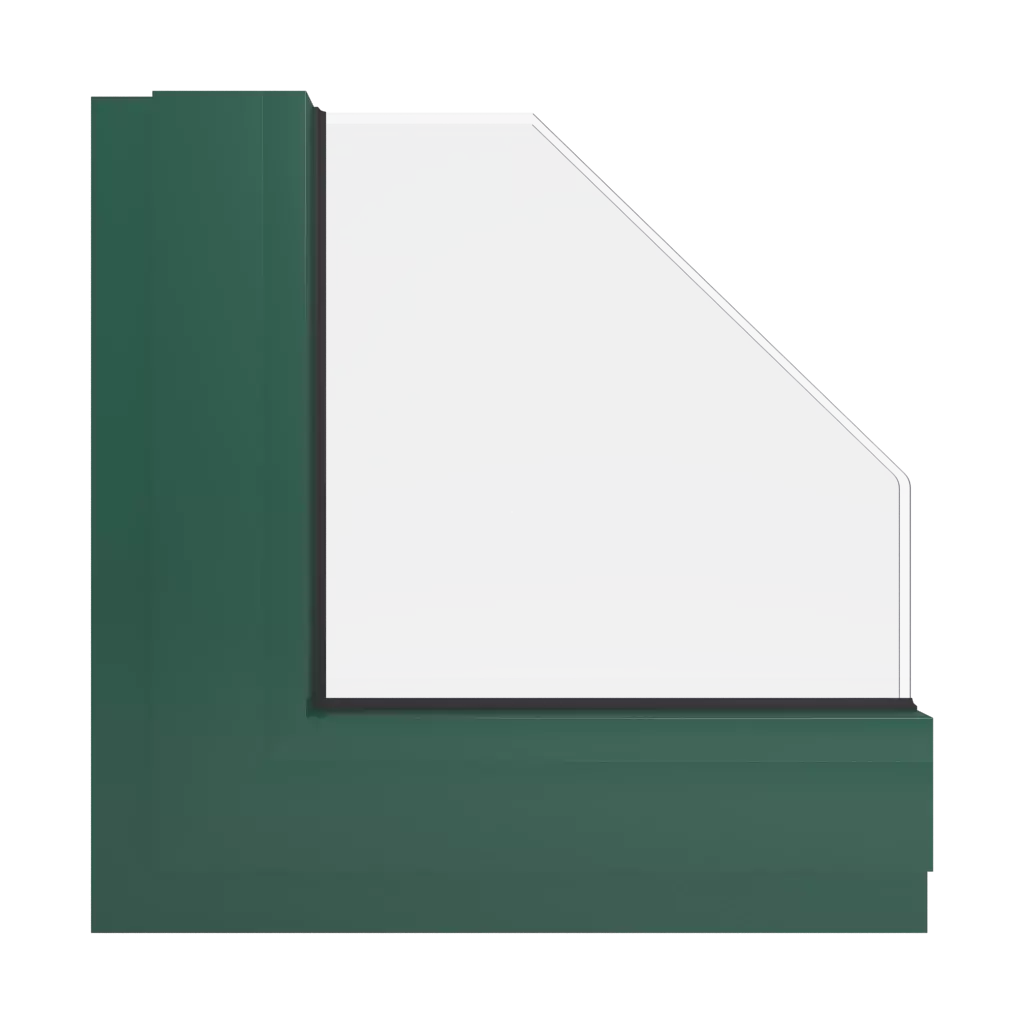 RAL 6028 Pine green windows window-color aluminum-ral ral-6028-pine-green interior