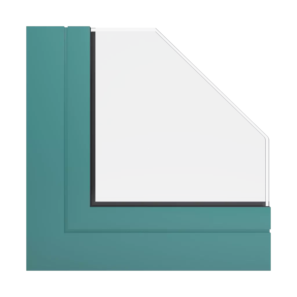 RAL 6033 Mint turquoise windows window-profiles aliplast max-light-design