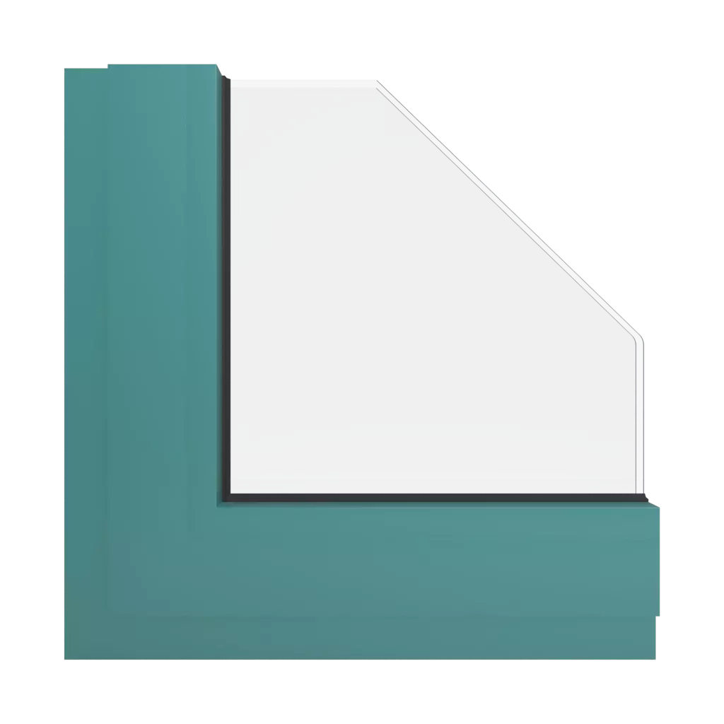 RAL 6033 Mint turquoise windows window-color aluminum-ral ral-6033-mint-turquoise interior