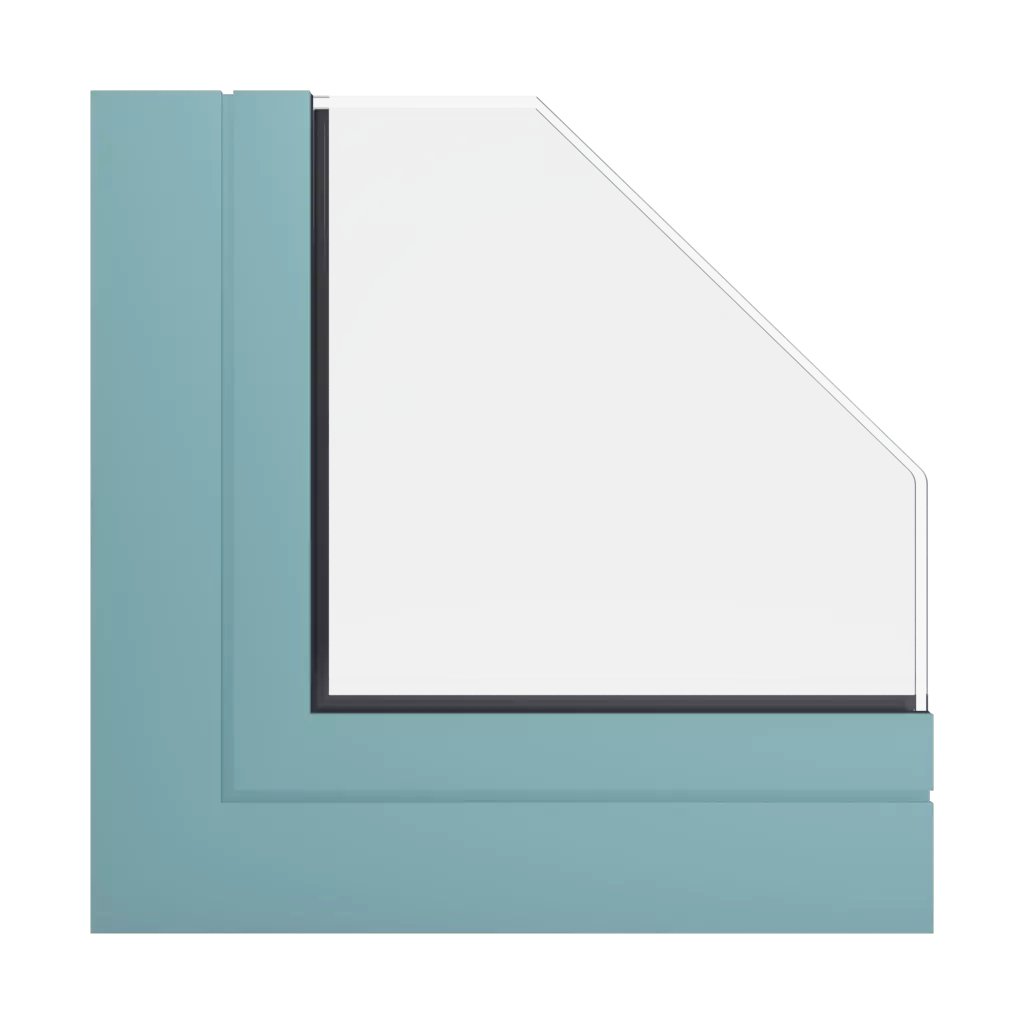RAL 6034 Pastel turquoise windows window-profiles aliplast panorama