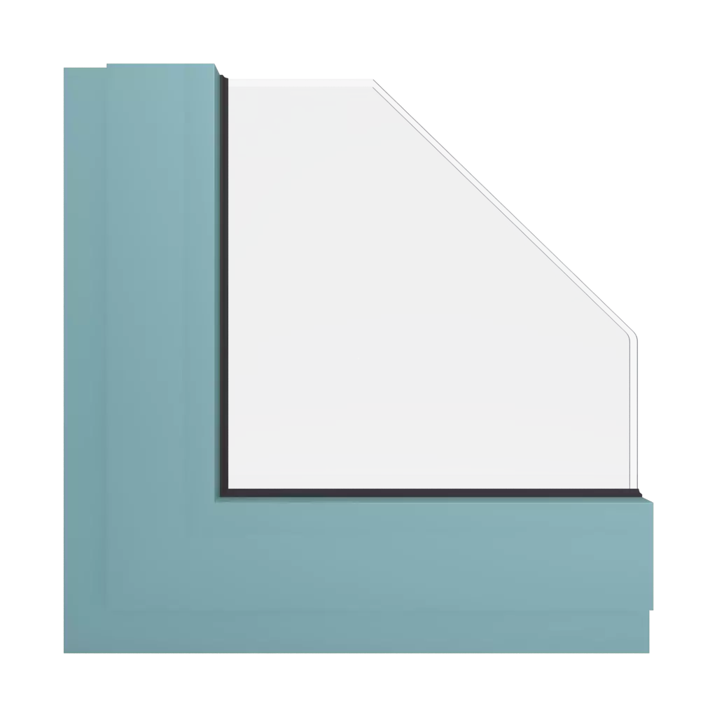 RAL 6034 Pastel turquoise windows window-color aluminum-ral ral-6034-pastel-turquoise interior