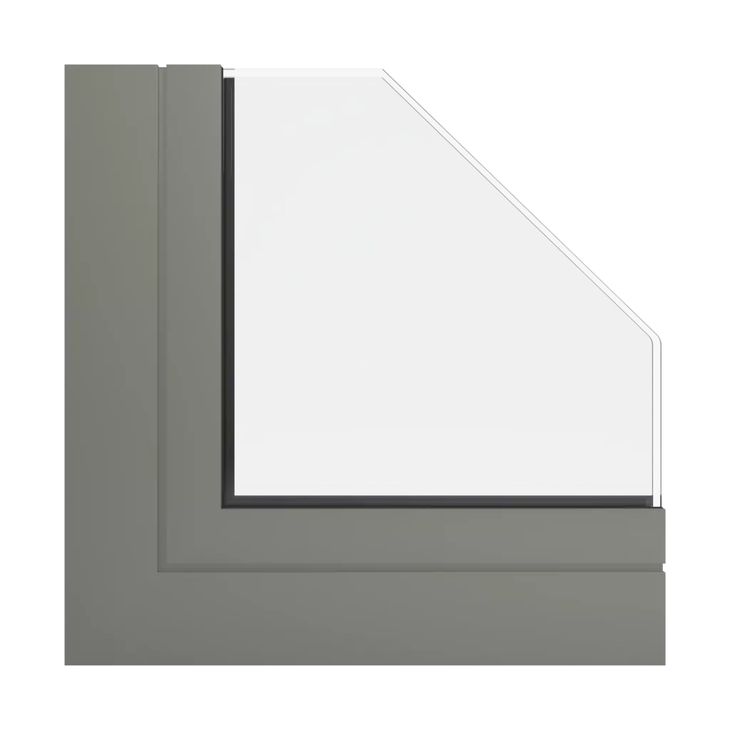 RAL 7002 Olive grey windows window-profiles aliplast mc-glass