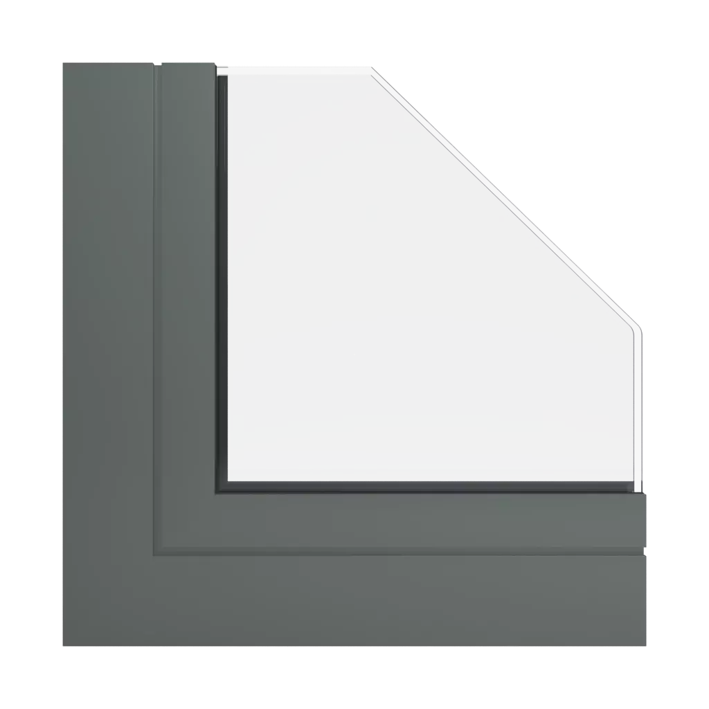 RAL 7009 Green grey windows window-profiles aluprof mb-skyline