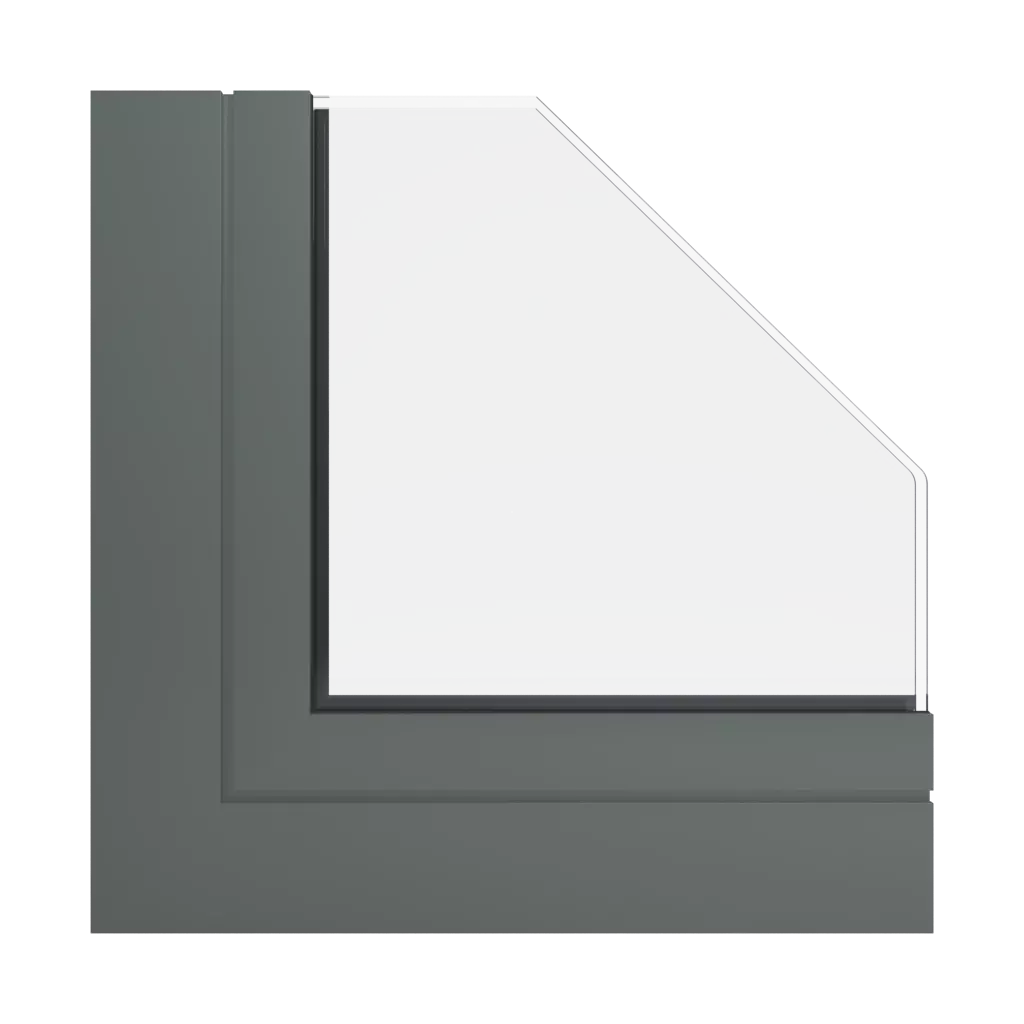 RAL 7009 Green grey windows window-profiles aluprof mb-60e-ei