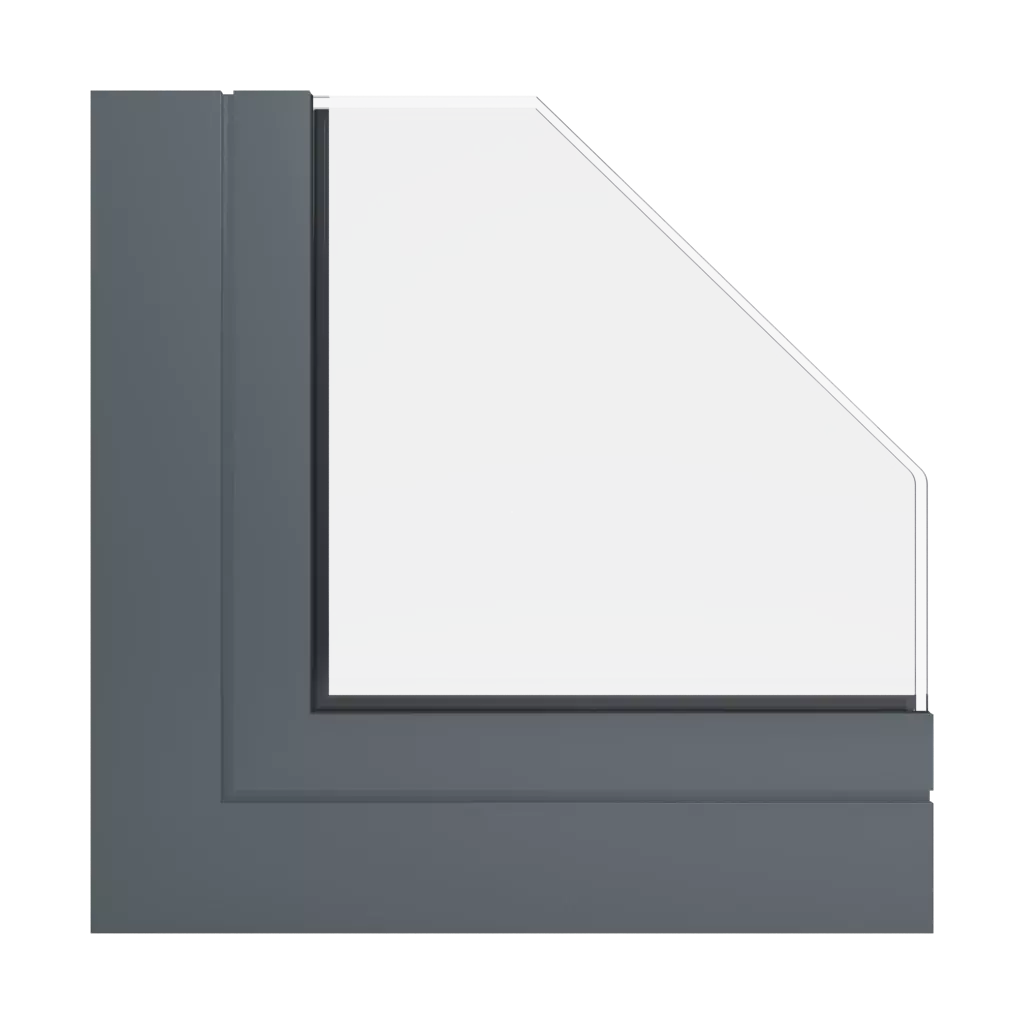 RAL 7011 Iron grey windows window-profiles aluprof mb-77-hs