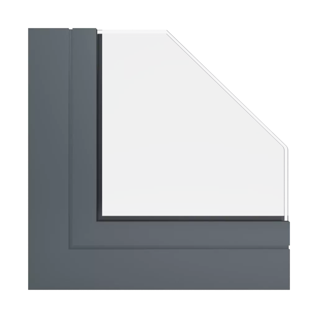 RAL 7011 Iron grey windows window-profiles aluprof mb-78ei-dpa