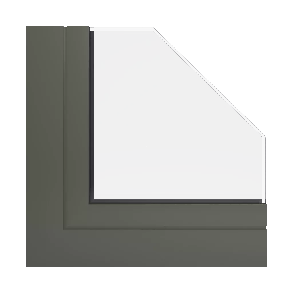 RAL 7013 Brown grey products aluminum-windows    