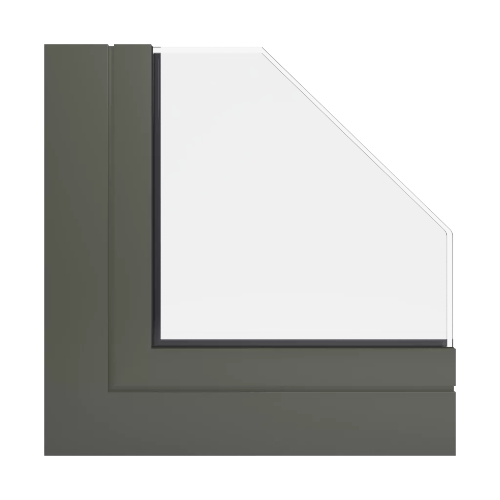 RAL 7013 Brown grey windows window-profiles aluprof mb-78ei-seamless-fireproof-partition-wall