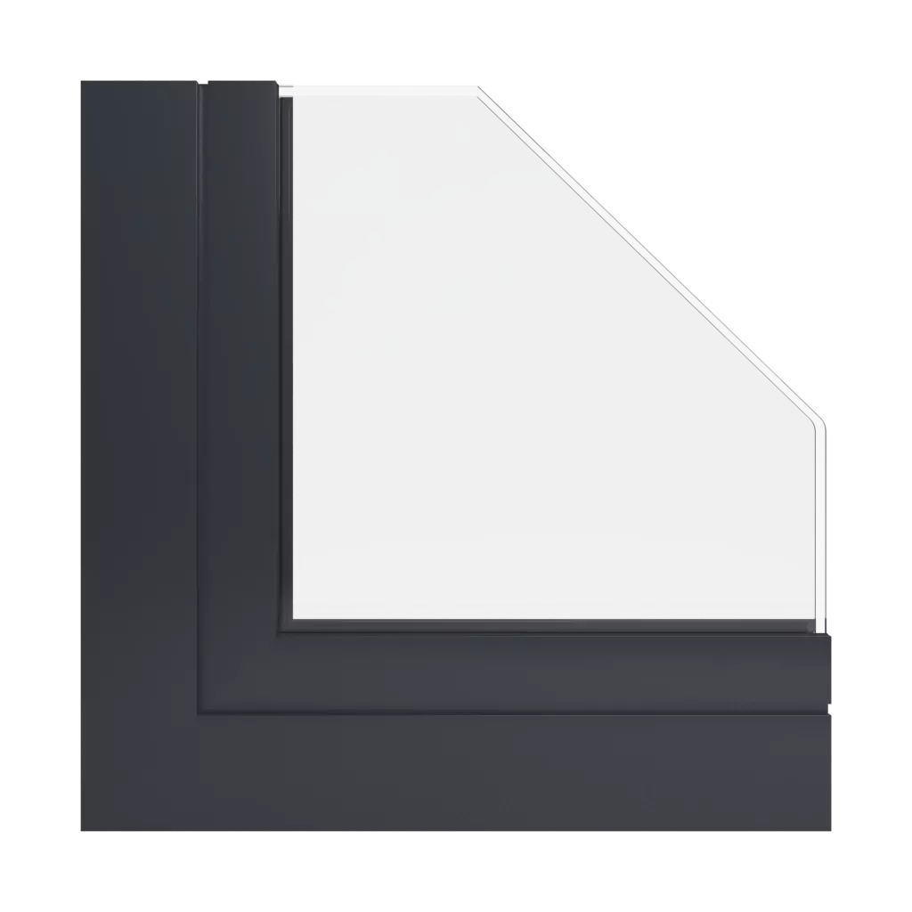 RAL 7021 Black grey windows window-profiles aluprof mb-78ei-dpa