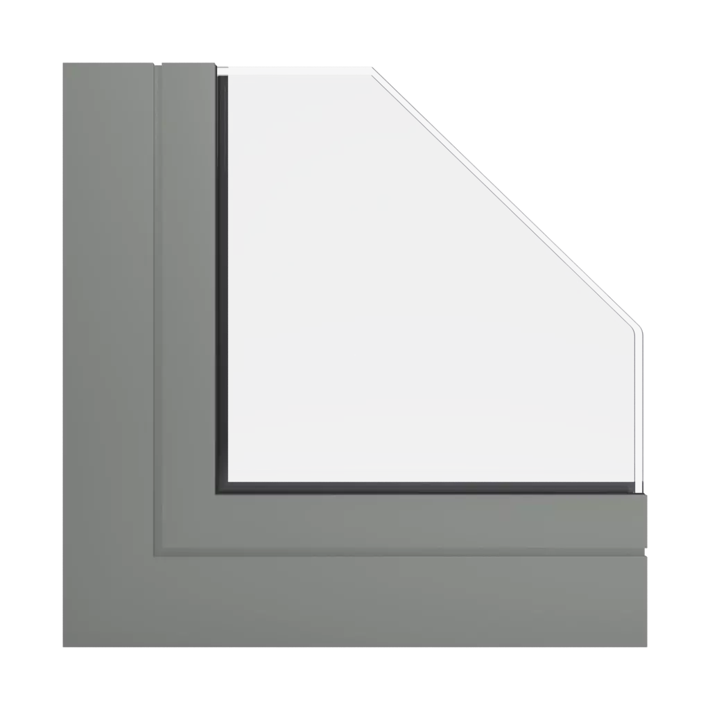 RAL 7023 Concrete grey products facade-windows    