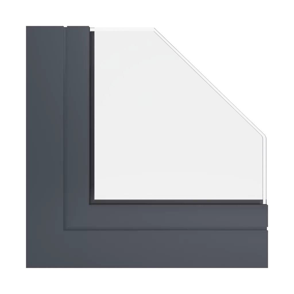 RAL 7024 Graphite grey windows window-profiles aluprof mb-60e-ei